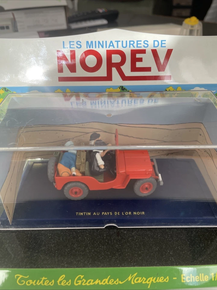 Tintin Au Pays De L’or Noir Jeep Orange . Atlas . 1/43 . TBE + Boîte - Photo 2/4