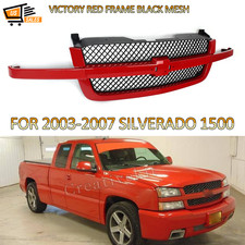 For 2003-2007 Chevrolet Silverado 1500 Victory Red Black Front Grille Assembly For 2003-2007 Chevrolet Silverado 1500 Victory Red Black Front Grille Assembly