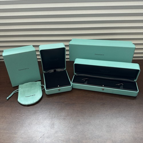 π Tiffany & Co. Blue Leather Empty Boxes β Bracelet, Necklace, Pouch π