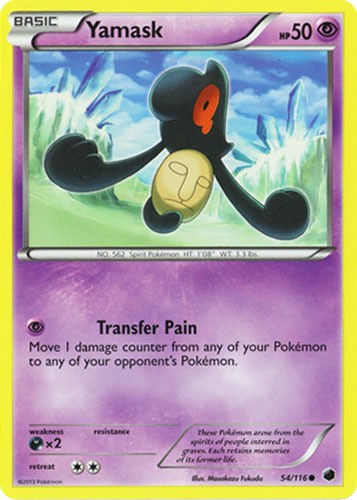 Yamask - 54/116 - Common (Hp) Plasma Freeze - Psychic Pokémon