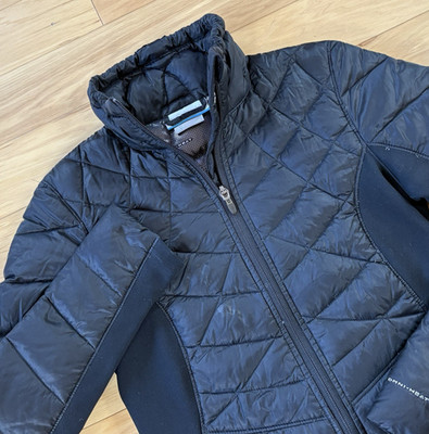 Columbia Omni-Heat Jacket Womens Sz XS Black 700 Down Fill Quilted Puffer Coat