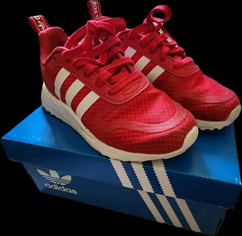 Adidas Multix C Youth Childs Size 12K Red Tennis Shoes Boys Or Girls Sneakers GC