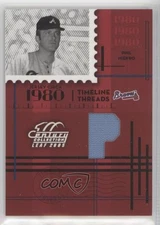 2005 Leaf Century Collection Timeline Threads Die-Cut Position /80 Phil Niekro