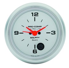 Autometer 4485 Ultra-lite Clock 2-58 12-hour Analog Autometer 4485 Ultra-lite Clock 2-58 12-hour Analog