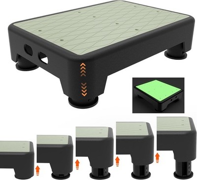 5-Level Adjustable Step Stool, Noctilucent Bedside Step, 700 LBS Capacity Safety