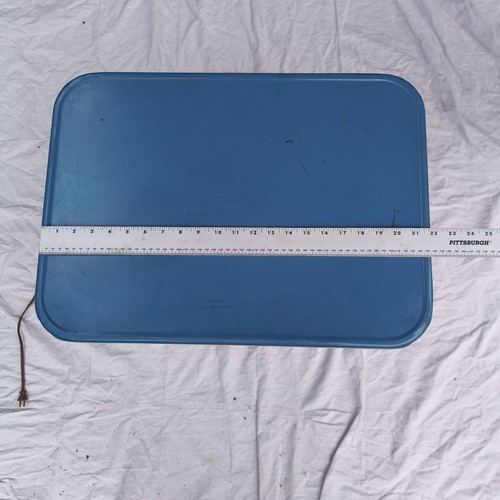 Tavolo carrello utilità vintage Cosco 3 livelli metà secolo blu cromato modello 12-104 - Foto 14 di 16