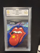 2025 Panini Prizm Rolling Stones China Blue Scope 69/75 MGC 10
