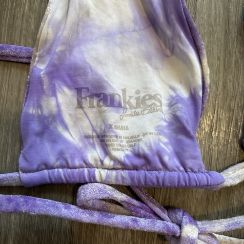 Frankies Bikinis Damen X-Small 2-teilig Samt Batik String Bikini Badeanzug XS - Bild 5 von 9