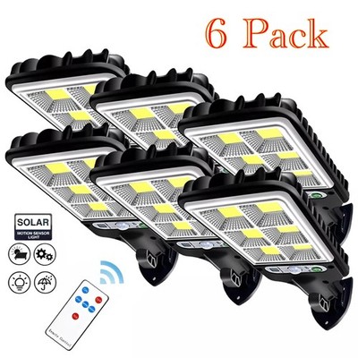 6Pcs Outdoor Solar Wall Light LED Motion Sensor Bright Flood Street Lamp 3 Modes