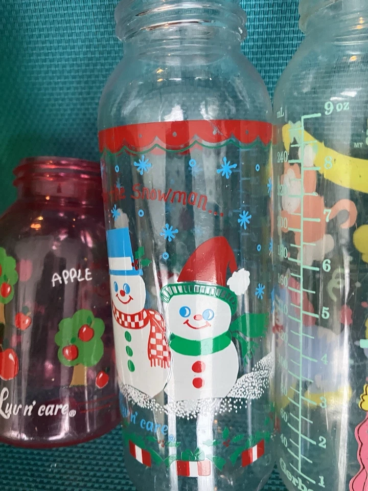 VTG Baby Bottles Lot Gerber Carebears Jungle Animals Bugs Bunny 7up Luv N Care - Image 4 of 4