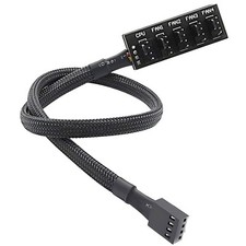 PWM Fan Hub, PC CPU Cooling 4 PIN/3PIN Power Extension Cable Hub...