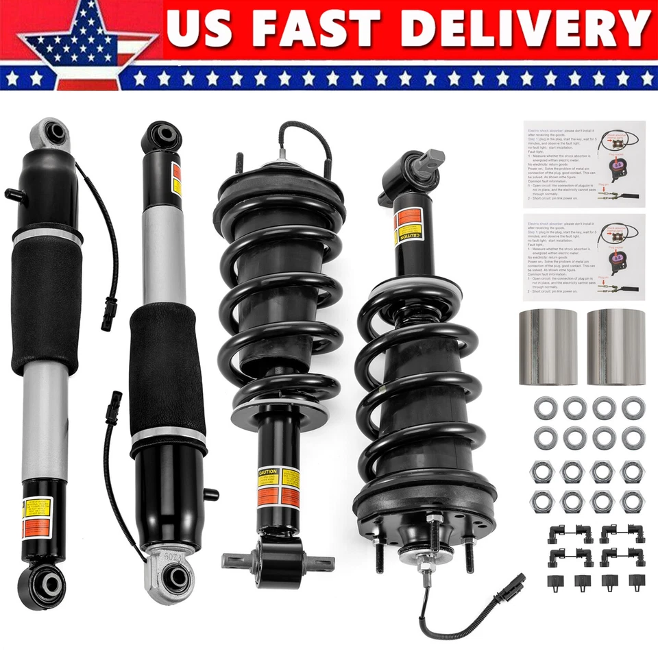 FRONT Strut Assy + REAR shock Absorber For Cadillac Escalade Suburban Yukon GMC - Image 3 of 4