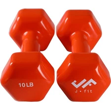 JFIT Vinyl Dumbbell Set of 2 10 LBS