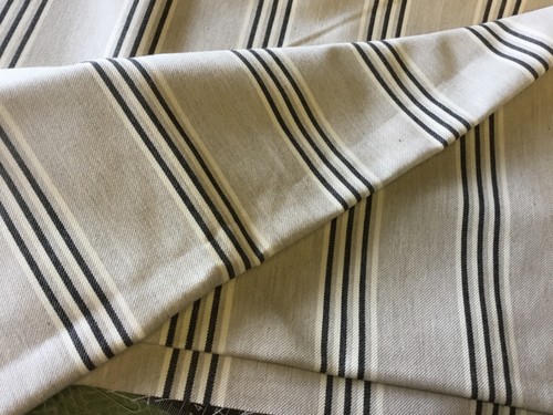 Ian Mankin fabric remnant 100%. Cotton 120 cm x 138 cm Henley stripe - Picture 3 of 4