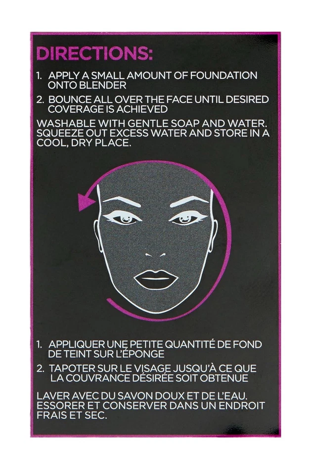 4PCS L'Oréal Paris Infallible Blend Artist Foundation Blender Sponge - Pink - Image 4 of 4