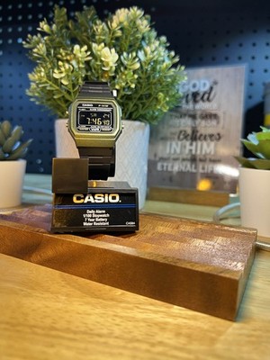 Casio - F-91W - Blackout - Watch Mod - Green Case, New/Unworn