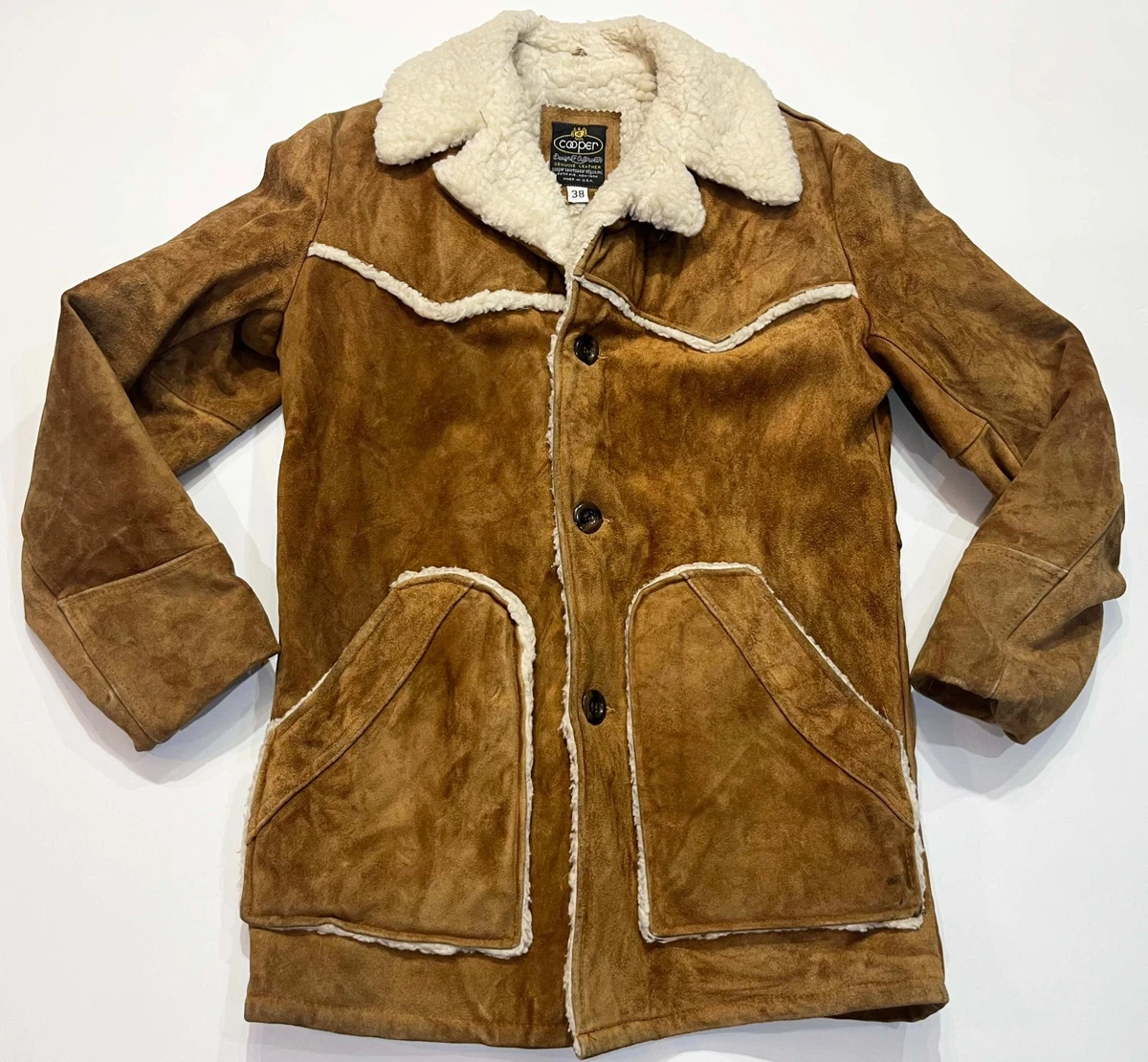 Shearling Leather Vintage Outerwear Coats & Jackets for Men for  display picture 1