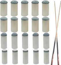 20-Piece Pool Cue Tip Replacement Kit, 4 Sizes for Billiard Accessories