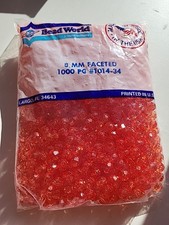 1000Pcs BURNT ORANGE Acrylic Round Faceted Beads 8MM Discount On Multiples