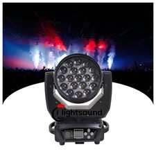 19x15W LED Moving Head Light RGBW Zoom Beam Stage Wash Lighting DJ Party Lights
