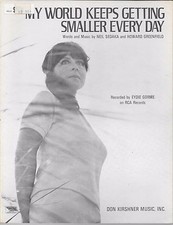 MY WORLD KEEPS GETTING SMALLER EVERY DAY-PIANO/V/GUITAR CHORDS SHEET MUSIC 1970 