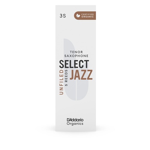5 Pack Organic Select Jazz Tenor Saxophone Reeds, Unfiled, Strength 3 Soft Rico - Picture 6 of 24
