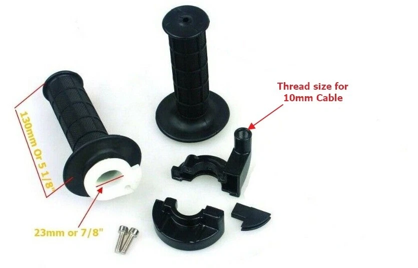 Empuñadura de manillar de acelerador giratorio para Yamaha DT50 DT80 DT100 DT125 DT175 DT360    Foto 2 de 4