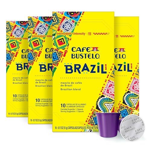 Café Bustelo Aluminio Espresso Cápsulas Brasil Mezcla Nespresso OriginalLine C...