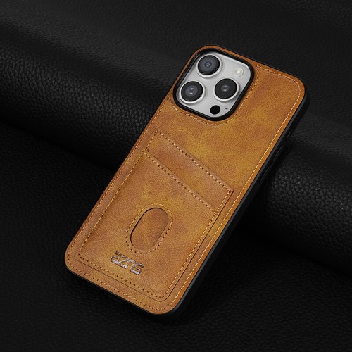 Funda delgada de cuero con 2 bolsillos para tarjetas de crédito a prueba de golpes para iPhone 15 16 Pro Max - Imagen 16 de 18