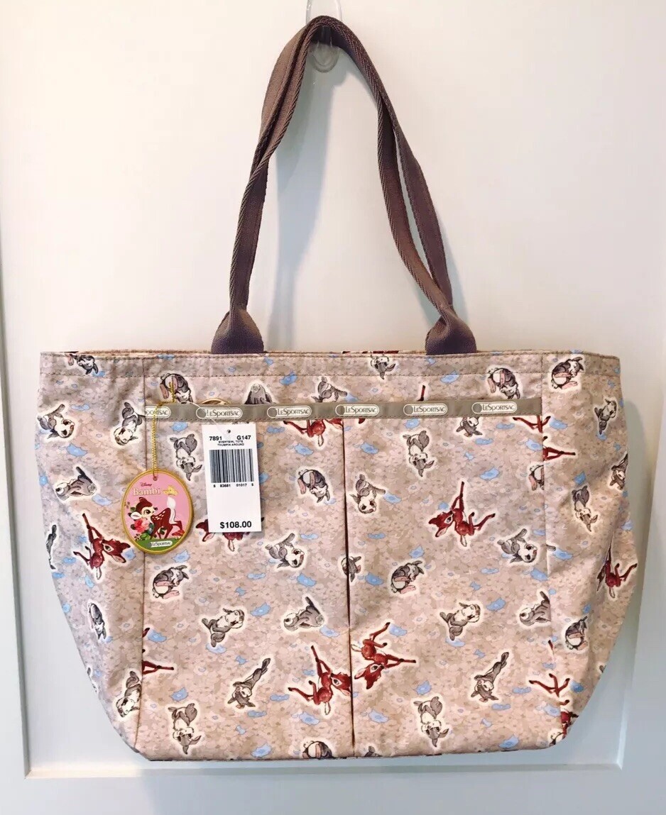 LESPORTSAC Disney Bambi and Thumper Everygirl Tote Handbag NWT | eBay