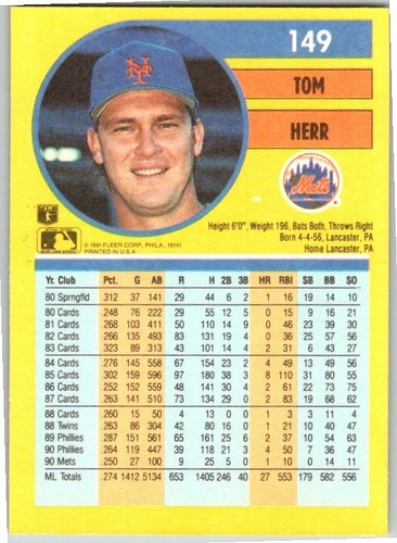 1991 Fleer Baseball - Pick Choose Your Cards #1-200 - Picture 299 of 401
