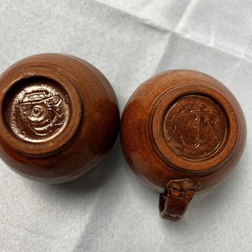Set of 2 Creamer & Sugar Bowl w/lid JR Studio Pottery Signed - Picture 2 of 6