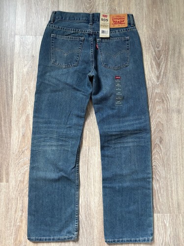 Levi's 505 Regular Women's Straight Leg Blue Jeans size 14 W 27 L 27 NEW w/TAGS - Picture 2 of 5
