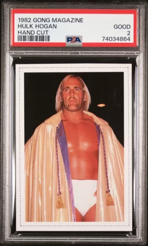 PSA 2 Graded 1982 GONG Japanese Wrestling MAGAZINE HAND CUT HULK HOGAN Rookie