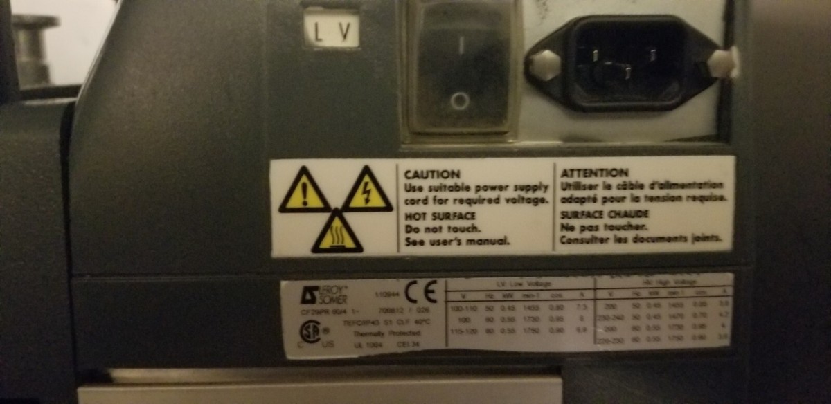 Tested Alcatel Pascal 2005 SD Dual Stage Rotary Vane Vacuum Tested Alcatel Pascal 2005 SD Dual Stage Rotary Vane Vacuum
