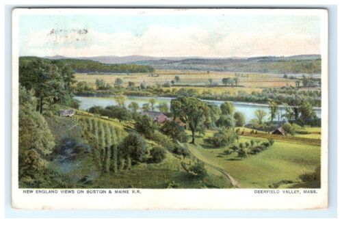 1909 New England View Boston and Maine RR Deerfield Valley MA Massachusetts