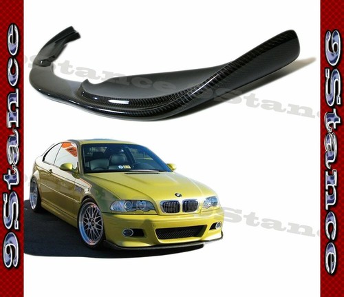 HM Style CFRP Carbon Fiber Drill on Front Add Lip For 01-06 E46 M3 Stock Bumper - Bild 2 von 3