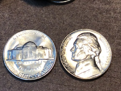 BU 1953-S Jefferson Nickel San Francisco Mint Sin Circular Del Rollo, 1 Moneda - Imagen 2 de 3