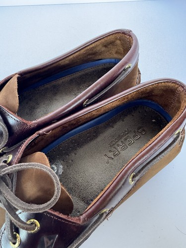 SPERRY TOP~ZAPATOS DE VESTIR/CASUALES DE GAMUZA Y CUERO SIDER PARA HOMBRE, TALLA 12M, USADOS UNA VEZ++ - Imagen 12 de 17