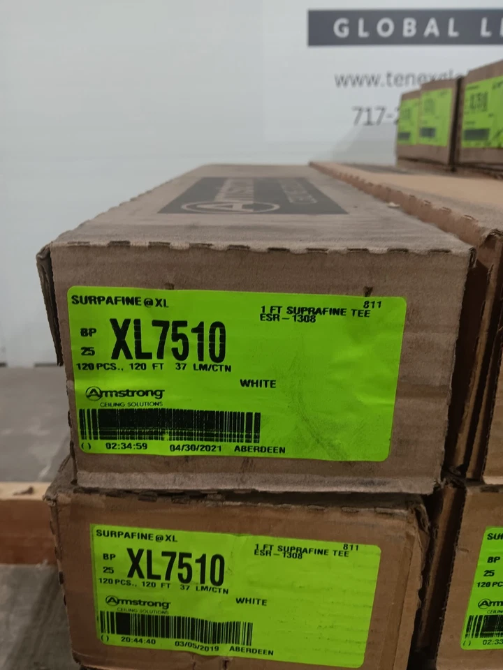 Camiseta SUPRAFINE XL 9/16" Expuesta XL7510 Rejilla Techo Caída 1' - 120 Piezas (Q-14) Foto 2 de 4