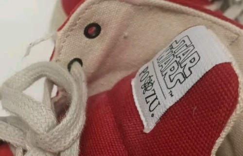 PoZu Shoes Star Wars Red Canvas Emblem High Top Sneaker Portugal Size 39 - Picture 11 of 17