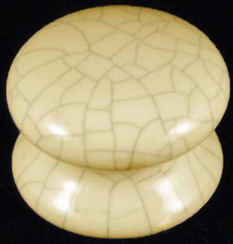 Porcelain Ceramic Victorian Shaped Cupboard / Wardrobe Door Knobs 38mm - Picture 8 of 10
