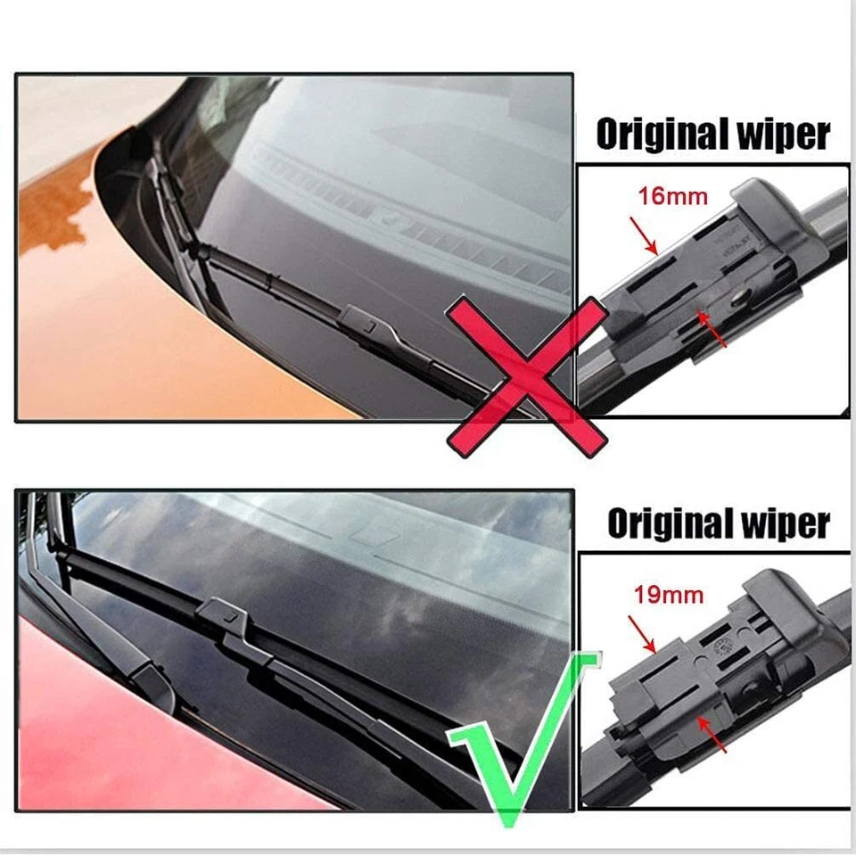 For Chevrolet Equinox 2010-2017 Replacement Windshield Wiper Blades 24''/17'' - Image 2 of 4