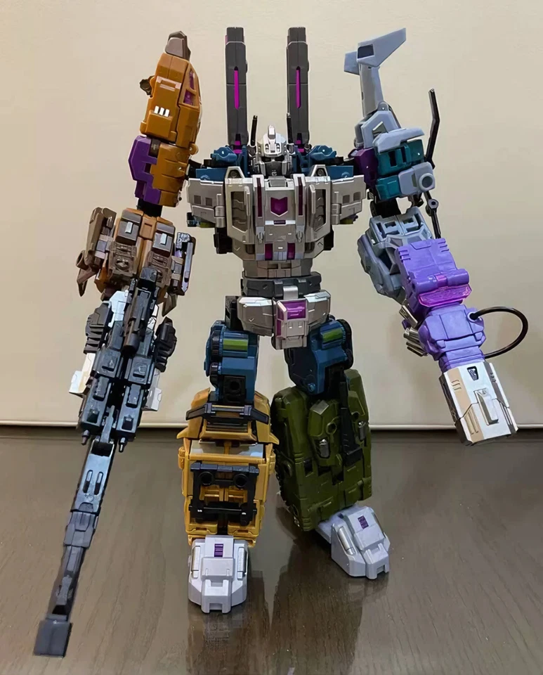 Boneco brinquedo 11" Bruticus PT-05 Transformation 5 em 1 robô G1 Titan Deformation - Imagem 4 de 4