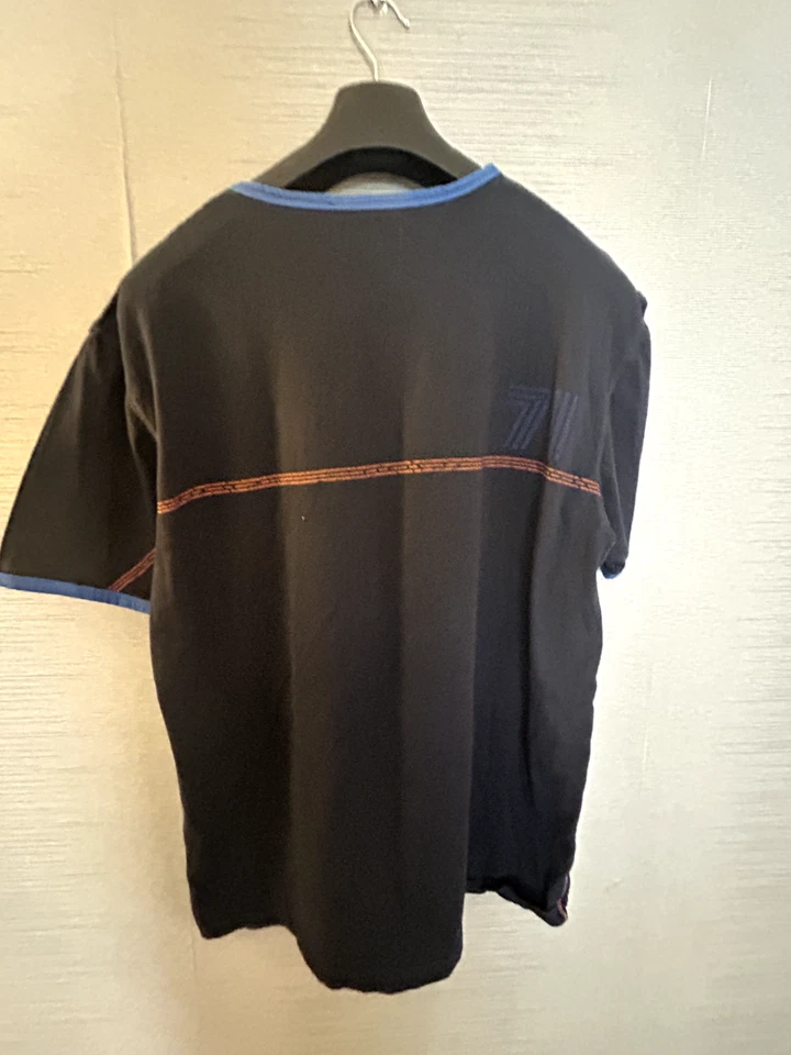 MAGLIETTA VINTAGE RETRÒ XL EXTRA LARGE UOMO ORIGINALE ROCKPORT 71 BLU SCURO - Immagine 3 di 4