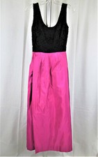 Vintage 1960  s Pierre Cardin Black Beaded and Pink Evening Gown