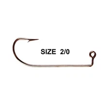 100 Eagle Claw Size 2/0 Bronze 630 O'shaughnessy 90° Jig Mold Fish Hooks