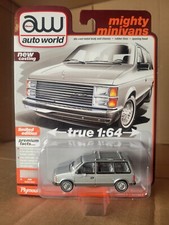 1:64 AW Auto World Mighty Minivans 1985 Plymouth Voyager  Radiant Silver Coat 
