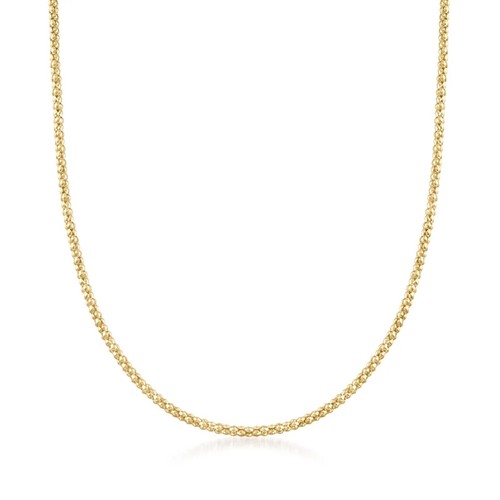 Herren Gold Kette 2,5 mm dick Popcorn Halskette italienisch 18K einfach männlich Seil - Bild 7 von 7