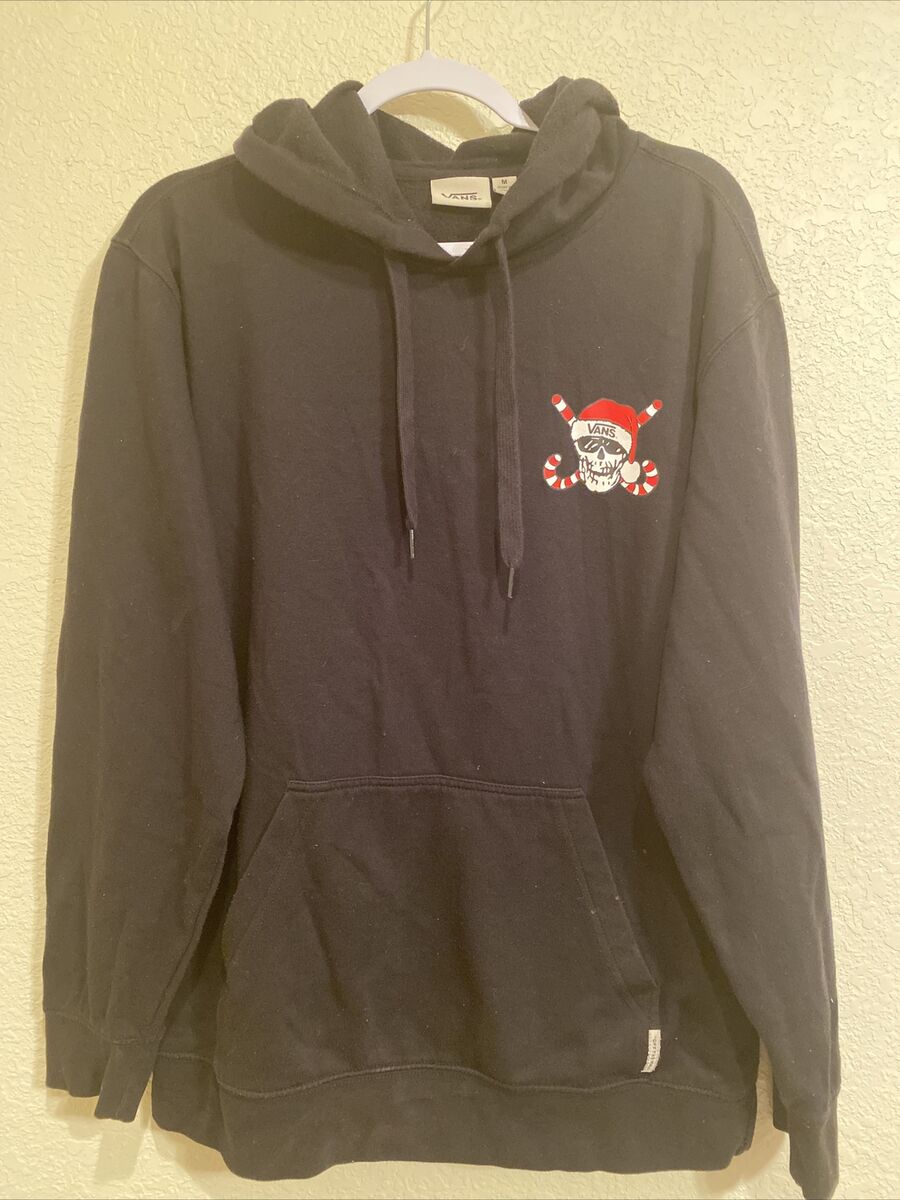 Rare Men's Vans off the Wall Christmas Cross Canes Skull Hoodie Medium